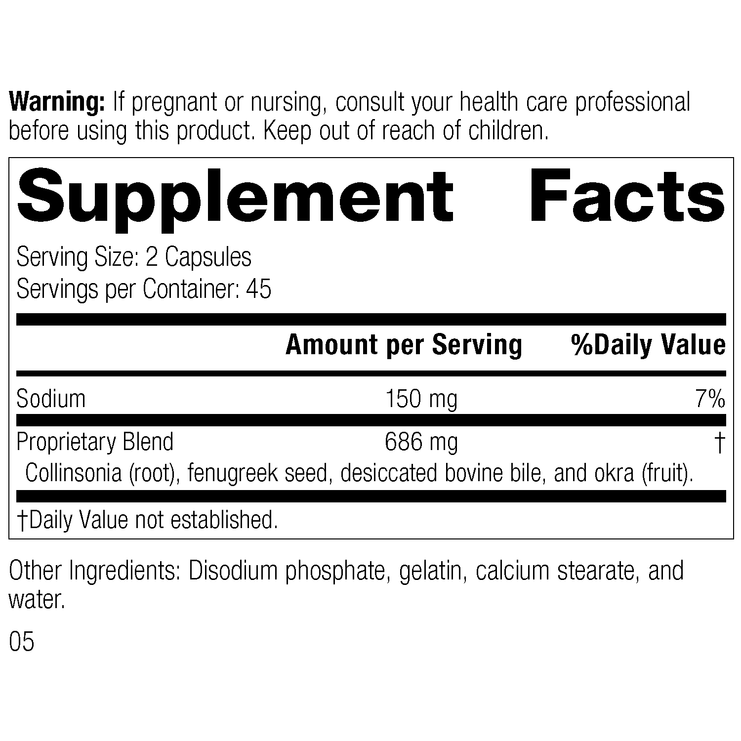 Standard Process Fen-Cho Digestive Health Supplement 90 Capsules