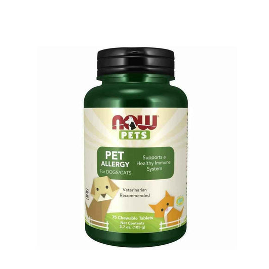 NOW Pets Pet Allergy Support Supplement 75 Chewable Tablets