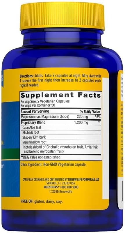Renew Life Cleanse More Herbal Formula with Magnesium, 60 Count