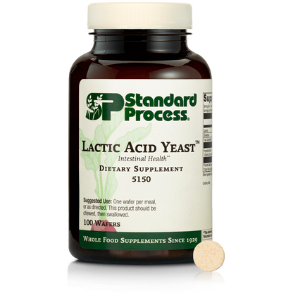 Standard Process Lactic Acid Yeast Digestive Support Supplement 100 Wafers - VitaBuy