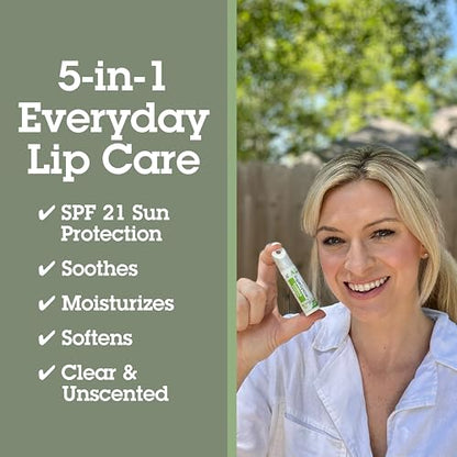 Quantum Health SuperLysine+ Coldstick Lip Sunscreen - Lysine Herbs &amp; Nutrients Soothe &amp; Moisturize Lips - Softens &amp; Protects from the Sun - SPF 21 - Clear - 0.17 Ounce