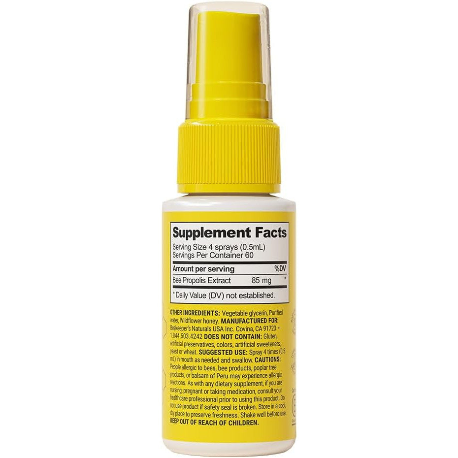 Beekeeper's Naturals 95% Bee Propolis Throat Spray 1 Fl Oz