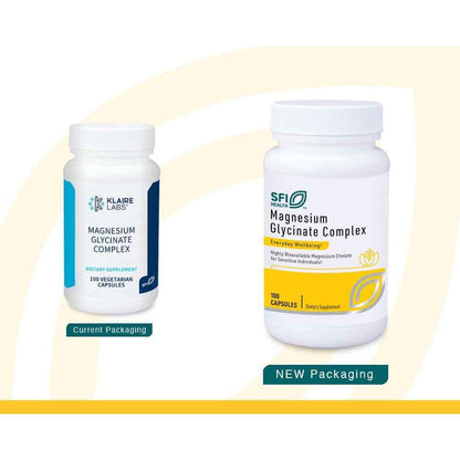 Klaire Labs Magnesium Glycinate Complex Chelated Supplement 100 Capsules