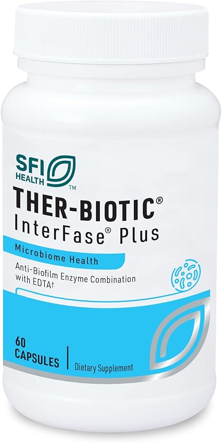 Klaire Labs Interfase Plus Multi-Enzyme Supplement with EDTA 60 Capsules