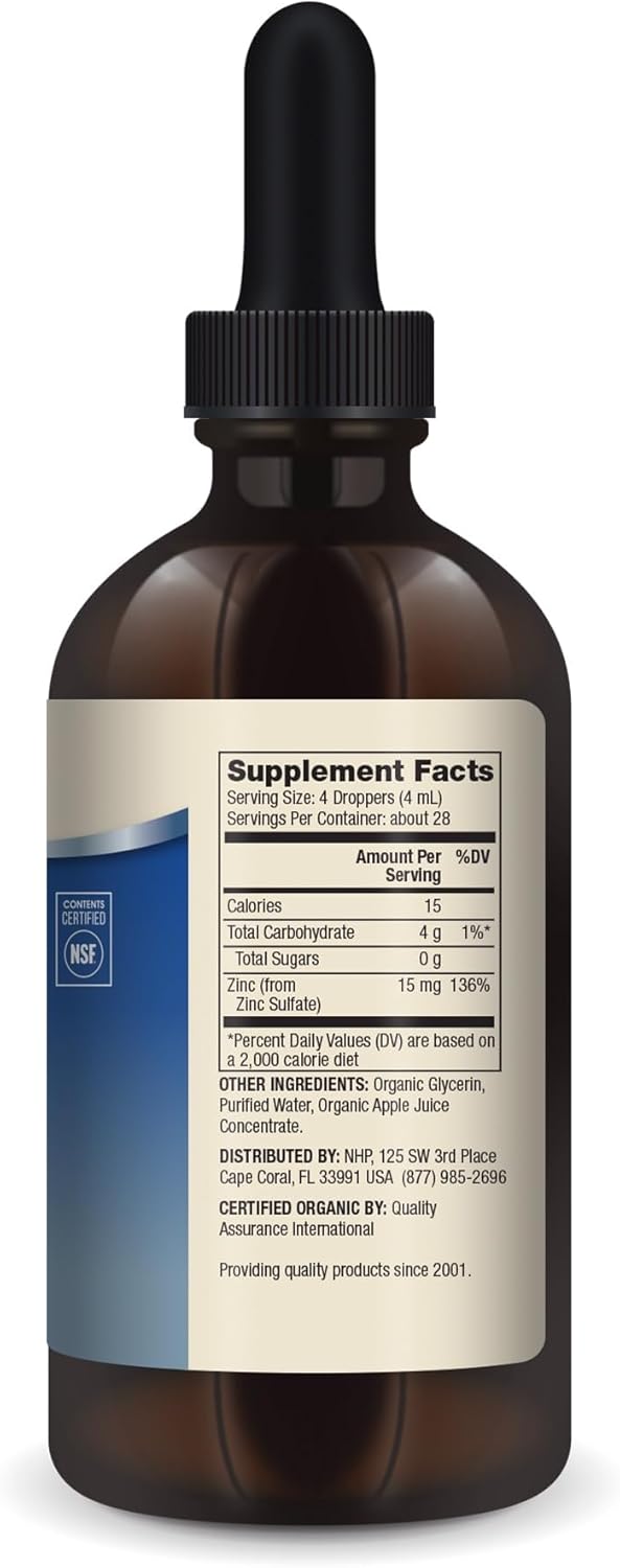 Dr. Mercola Liquid Zinc Drops 15 Mg Organic USDA
