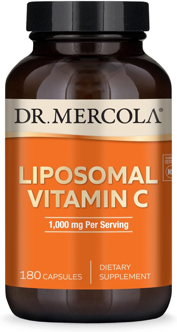 Dr. Mercola Liposomal Vitamin C 1,000 mg Bioavailable 180 Capsules
