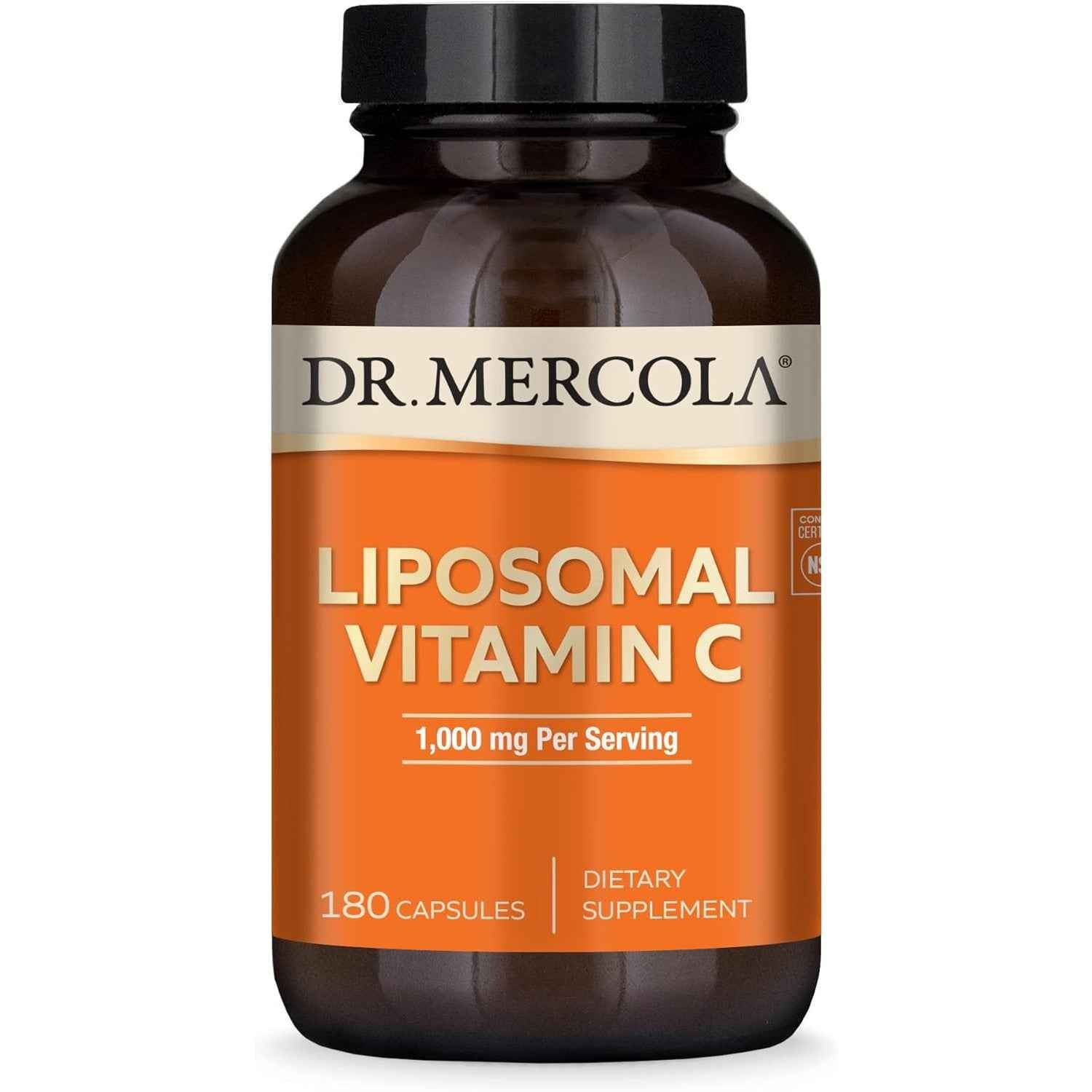 Dr. Mercola Liposomal Vitamin C 1,000 mg Bioavailable 180 Capsules