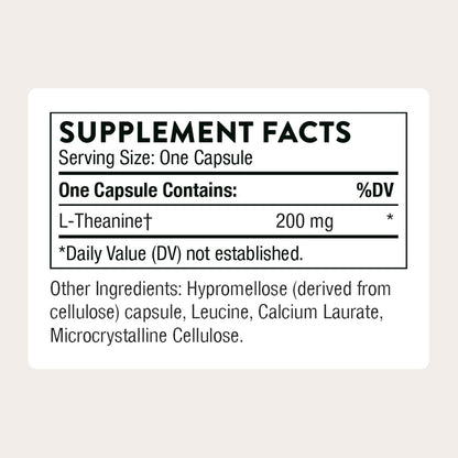 Thorne Theanine 200 mg L-Theanine Supplement 90 Capsules