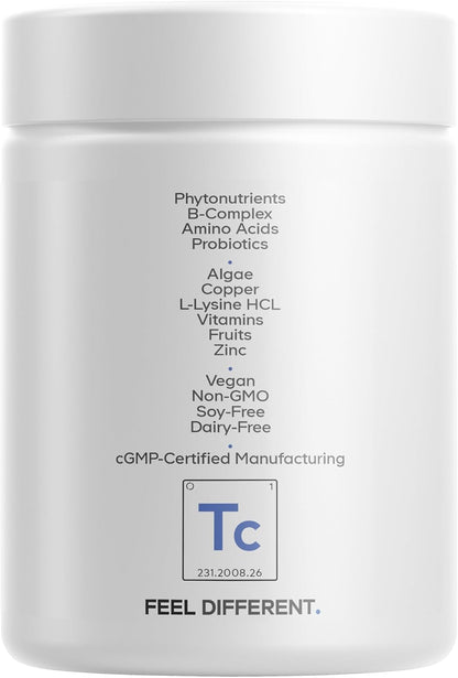 Codeage Teen Clearface Skin Support Supplement with Vitamins & Probiotics, 60 Capsules