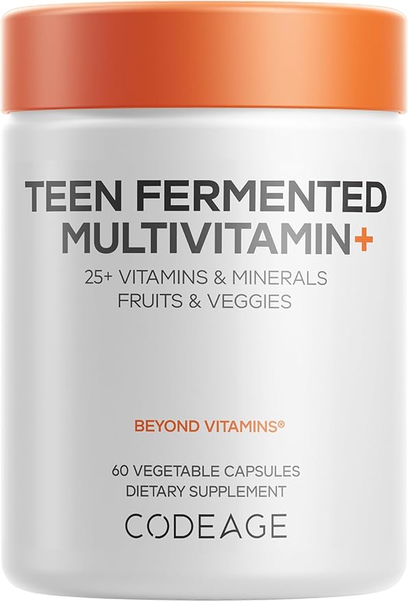 Codeage Teen Multivitamin Supplement Organic Whole Food Omega-3 60 Capsules