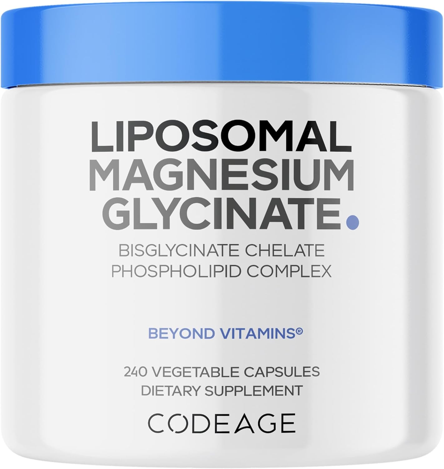 Codeage Liposomal Magnesium Glycinate Supplement 240 Count