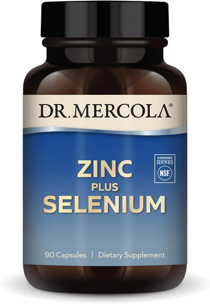 Dr. Mercola Zinc Plus Selenium Mineral Blend Supplement 90 Capsules
