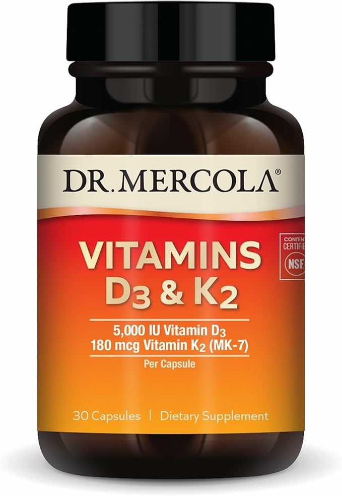 Dr. Mercola Vitamins D3 & K2 Supplement 30 Count