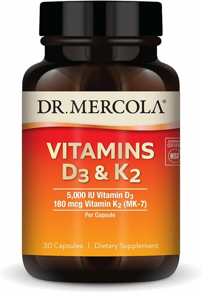 Dr. Mercola Vitamins D3 & K2 Supplement 30 Count