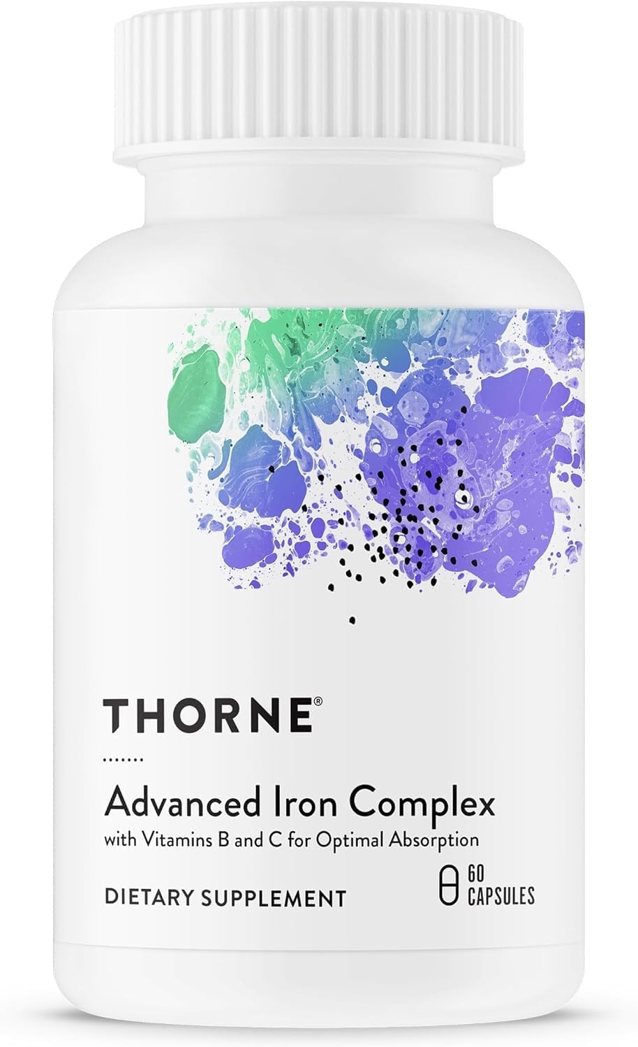 THORNE Advanced Iron Complex - Blood Support Supplement - Elemental Iron 36mg - 60 Capsules