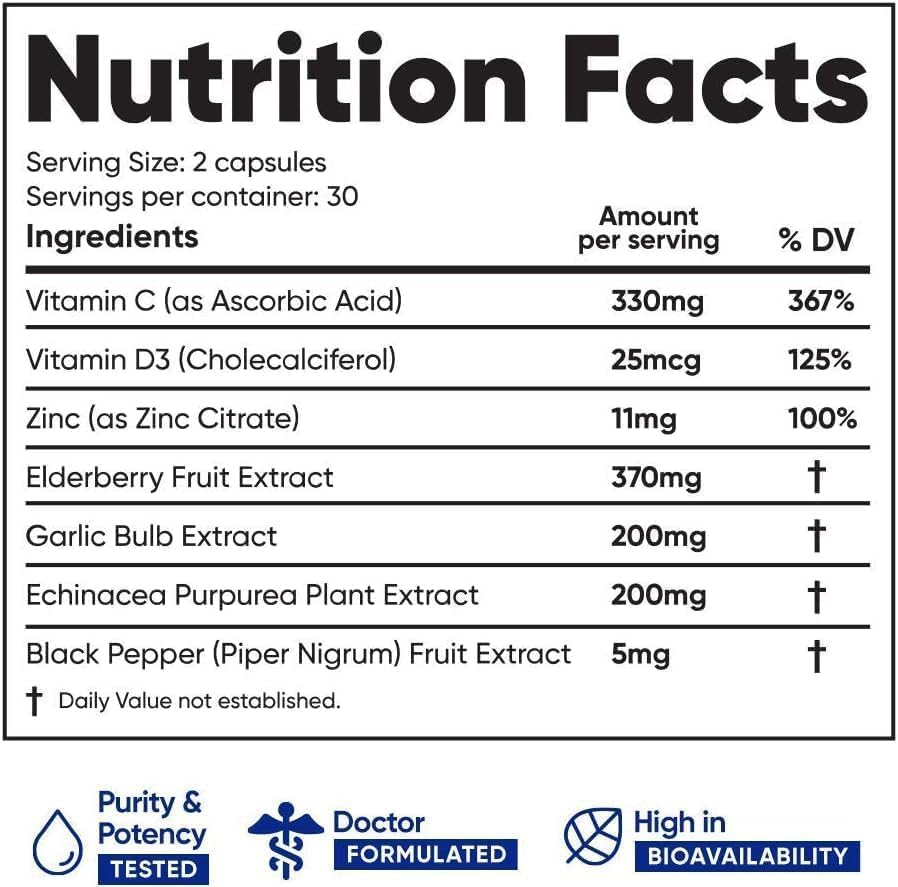 Immuneti Advanced Immune Support – Doctor Formulated 6-in-1 Daily Immunity Supplement 60 Count