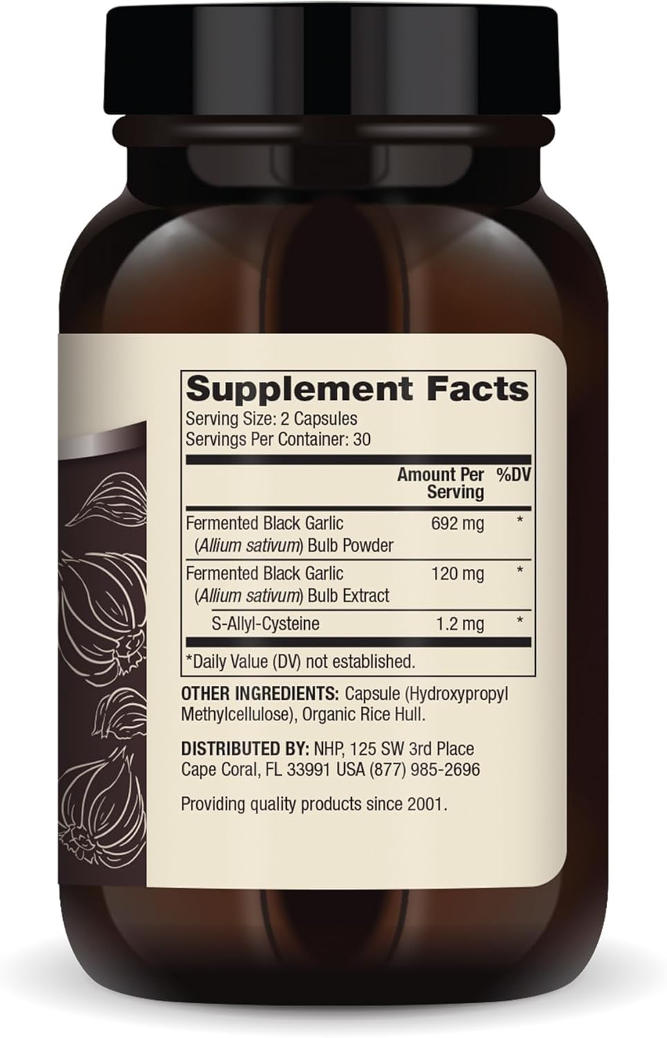 Dr. Mercola Fermented Black Garlic Antioxidant Supplement 60 Capsules