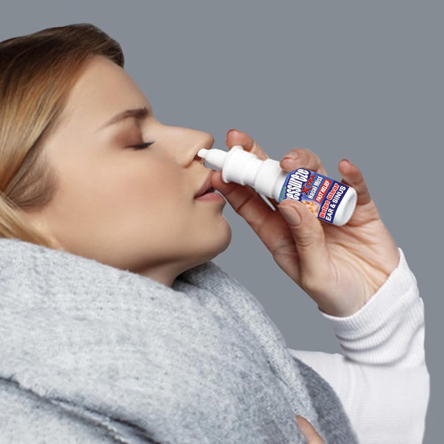 Pressureze Xtra Natural Preservative Free Nasal Spray for Severe Sinus Congestion