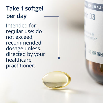 Metagenics Vitamin D3 5000 IU Supplement 125 mcg Cholecalciferol 60 Count