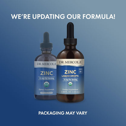 Dr. Mercola Liquid Zinc Drops 15 Mg Organic USDA
