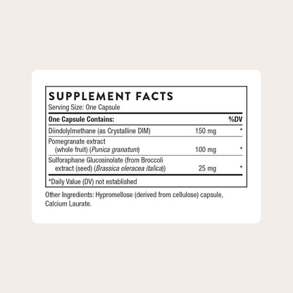 THORNE Hormone Advantage Dietary Supplement DIM & Pomegranate 60 Servings