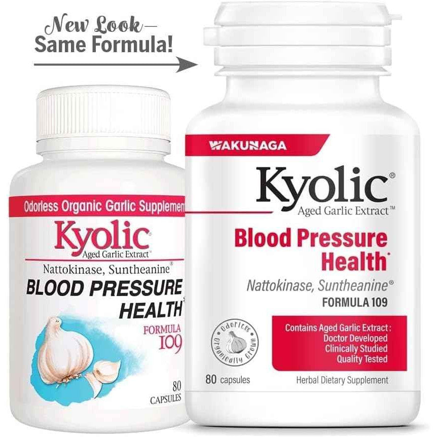 Kyolic Aged Garlic Extract Formula 109 Blood Pressure Health 80 Capsules