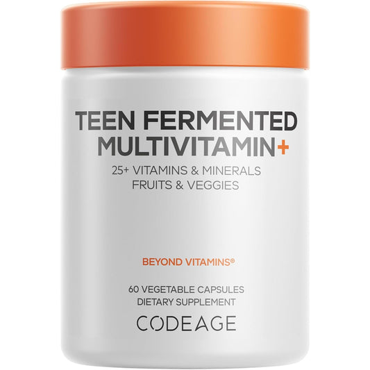 Codeage Teen Multivitamin Supplement Organic Whole Food Omega-3 60 Capsules