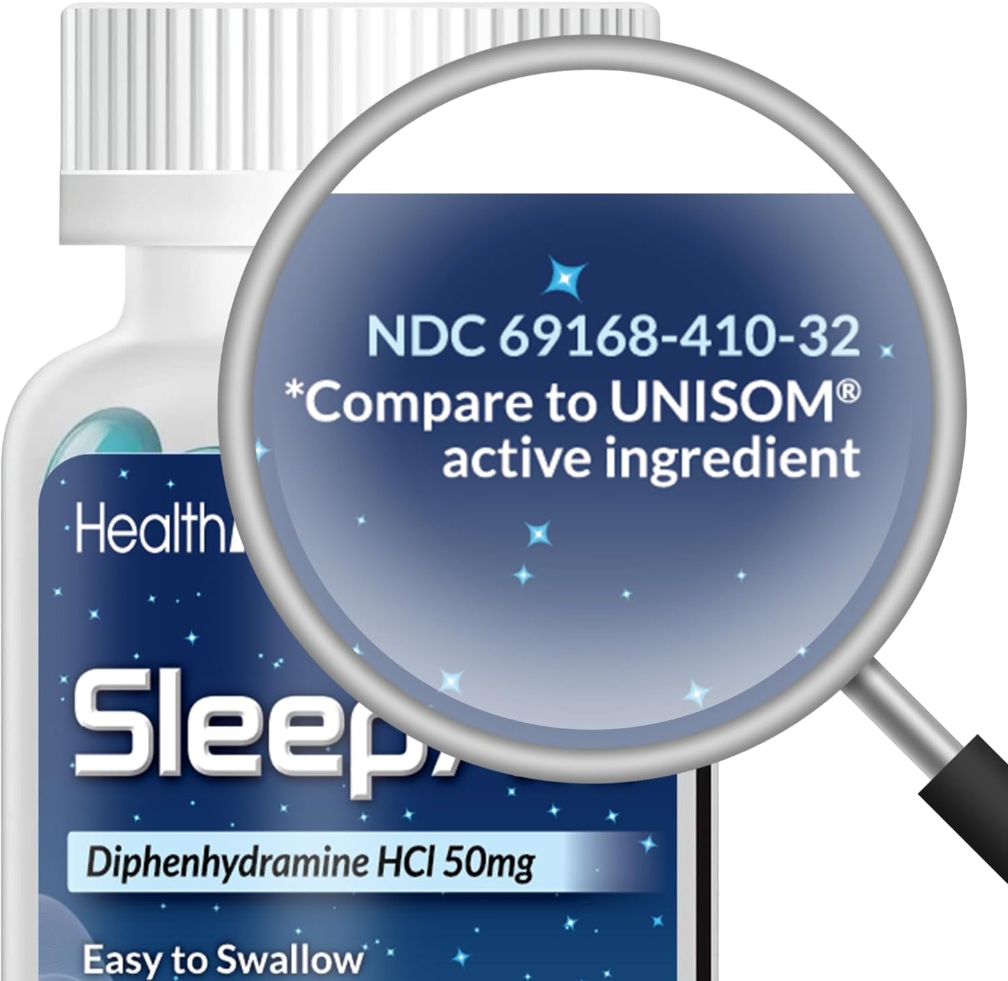 HealthA2Z Sleep Aid Diphenhydramine Softgels 50mg 100 Count