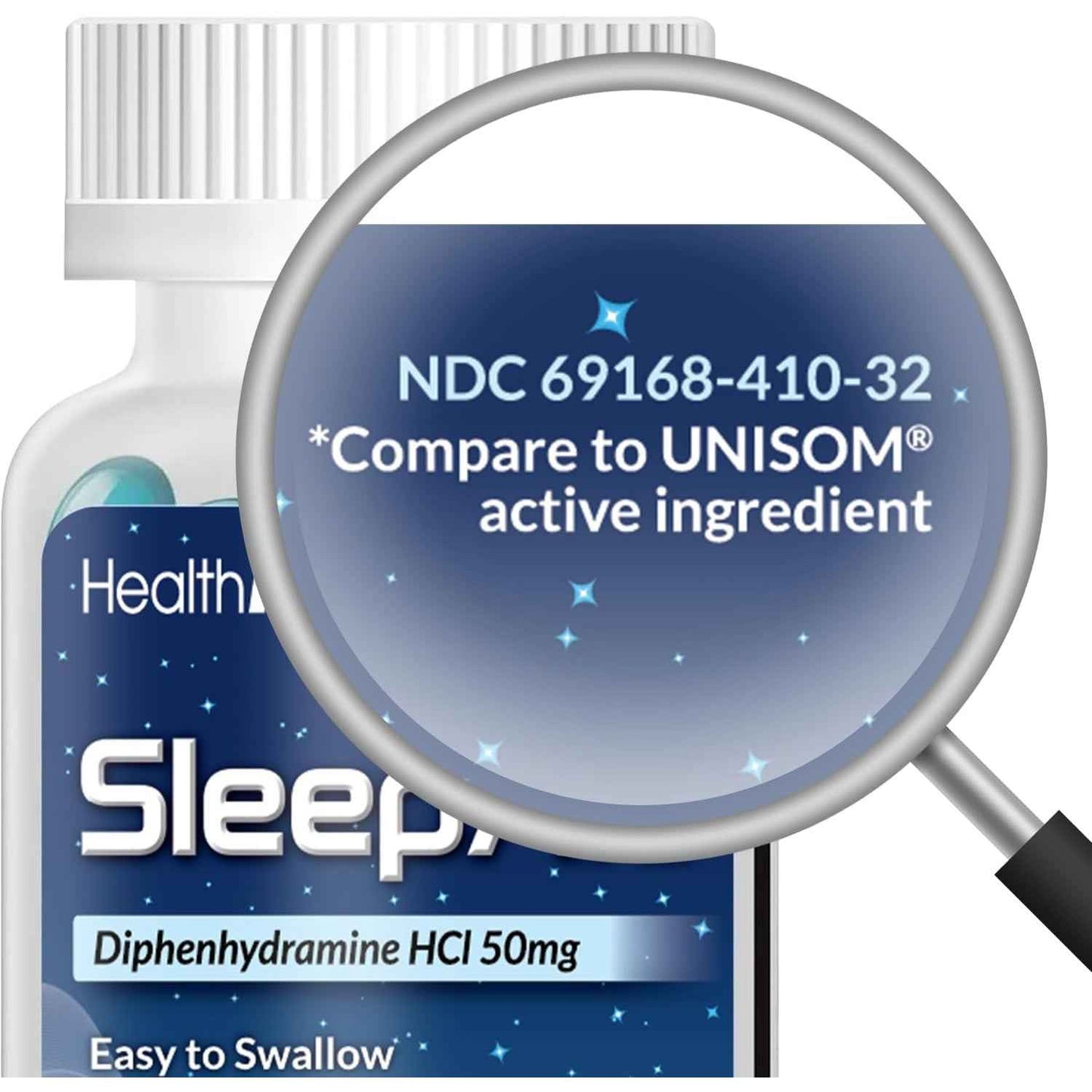 HealthA2Z Sleep Aid Diphenhydramine Softgels 50mg 100 Count