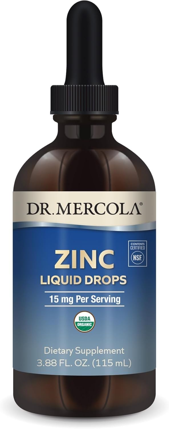 Dr. Mercola Liquid Zinc Drops 15 Mg Organic USDA