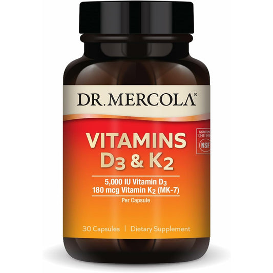 Dr. Mercola Vitamins D3 & K2 Supplement 30 Count