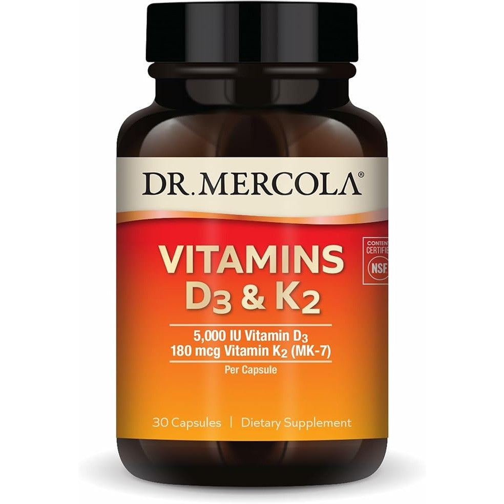 Dr. Mercola Vitamins D3 & K2 Supplement 30 Count