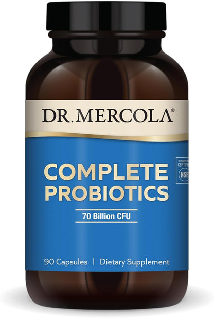 Dr. Mercola Complete Probiotics 70 Billion CFU 10 Strains 90 Capsules