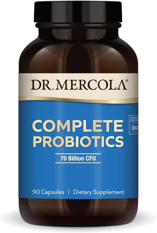 Dr. Mercola Complete Probiotics 70 Billion CFU 10 Strains 90 Capsules