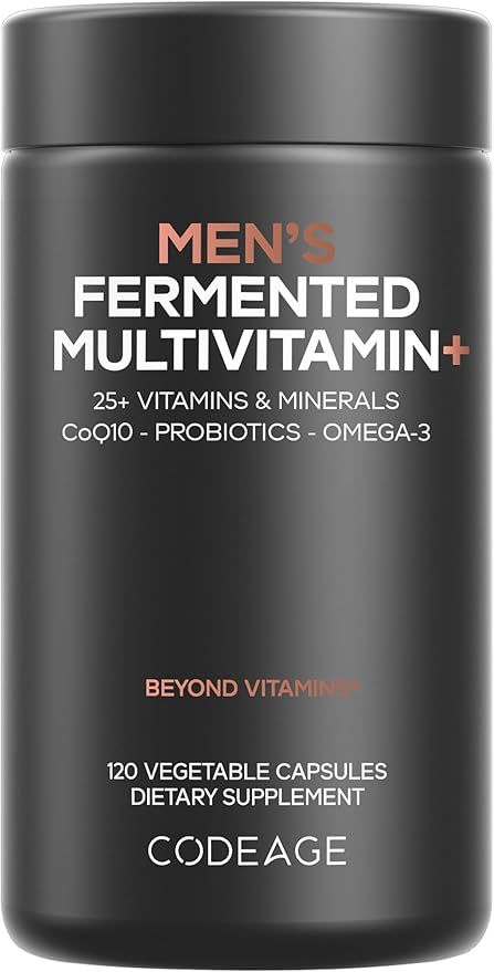 Codeage Men's Daily Multivitamin 25+ Vitamins Minerals Organic Whole Foods 120 Capsules