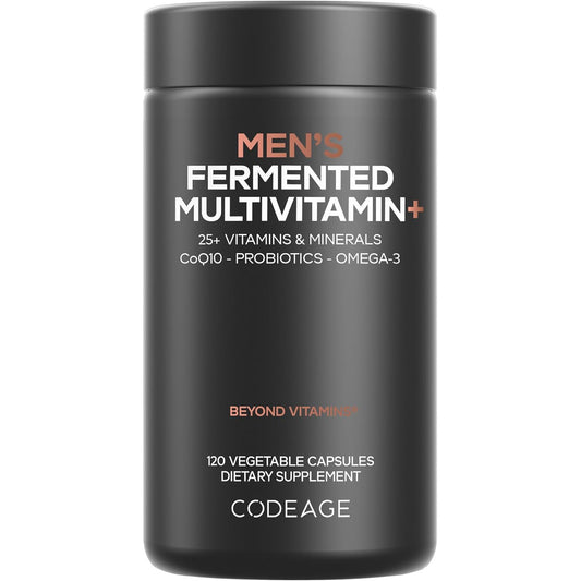 Codeage Men's Daily Multivitamin 25+ Vitamins Minerals Organic Whole Foods 120 Capsules