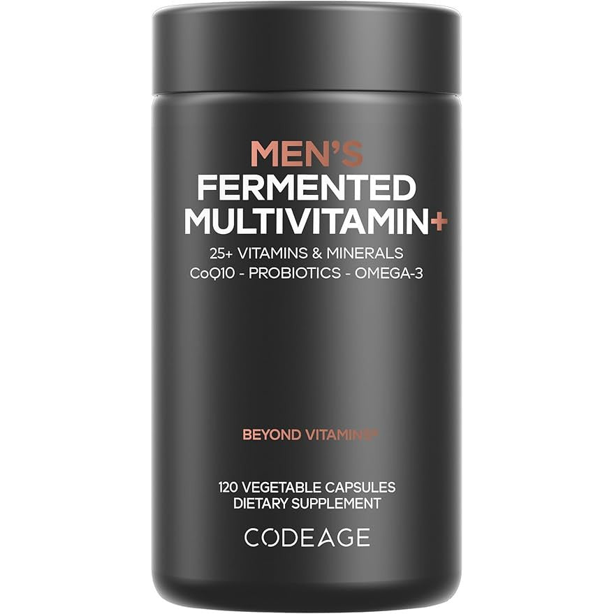 Codeage Men's Daily Multivitamin 25+ Vitamins Minerals Organic Whole Foods 120 Capsules