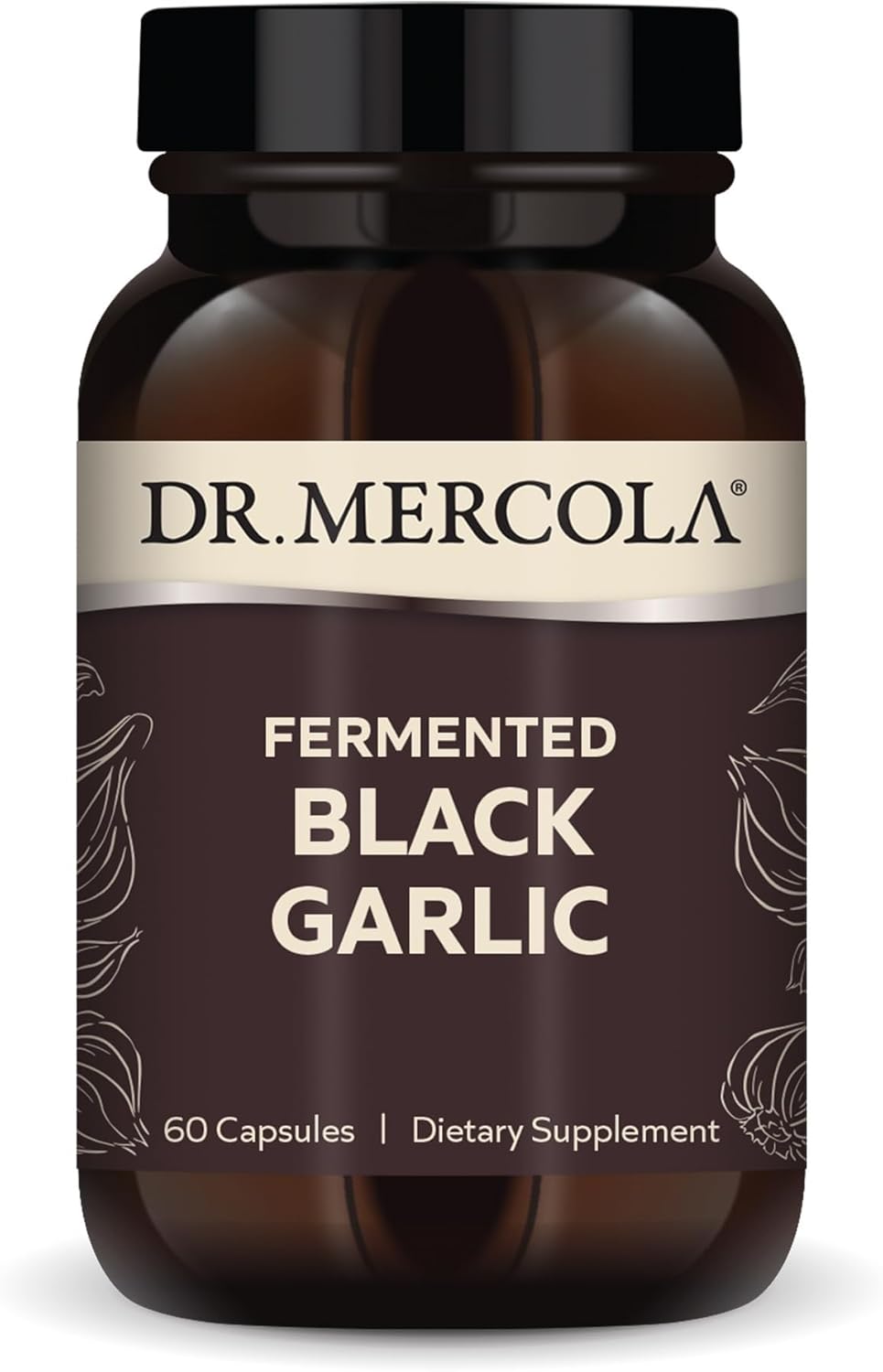 Dr. Mercola Fermented Black Garlic Antioxidant Supplement 60 Capsules