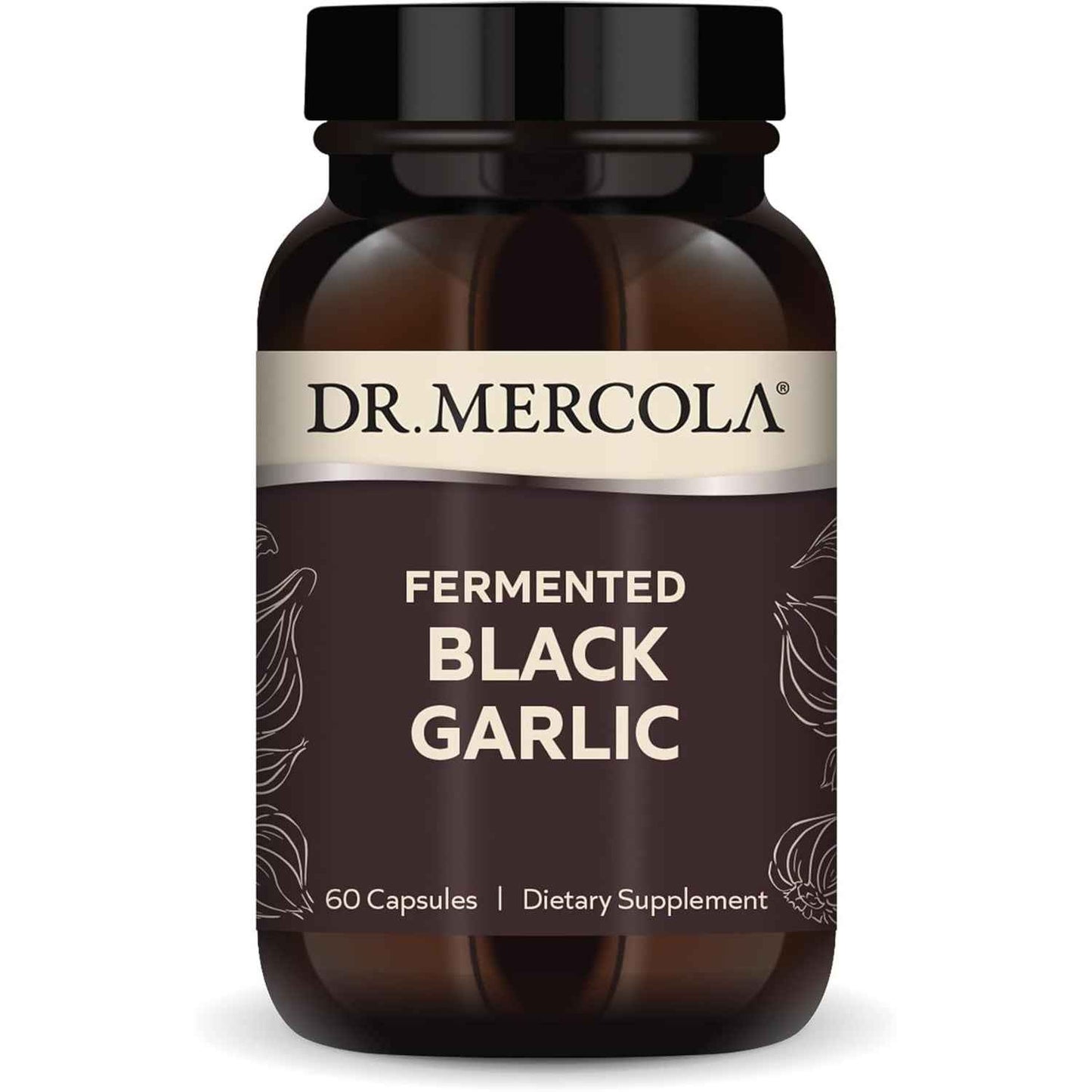 Dr. Mercola Fermented Black Garlic Antioxidant Supplement 60 Capsules