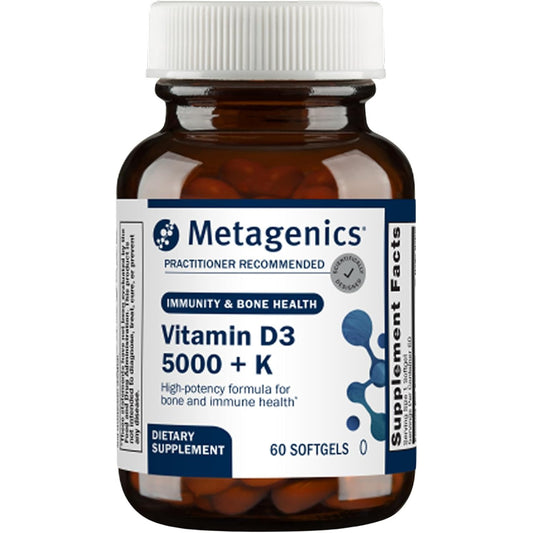 Metagenics Vitamin D3 and Vitamin K2 5,000 IU Immune Support Softgels 60 Count