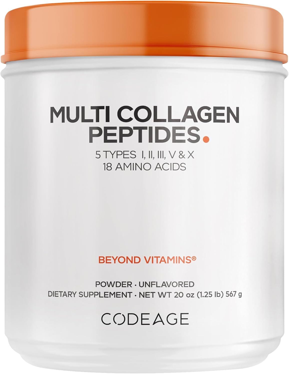 Codeage Multi Collagen Protein Powder Peptides Hydrolyzed 20oz