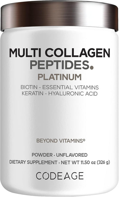 Codeage Multi Collagen For Women & Men Biotin 10000mcg Unflavored Powder