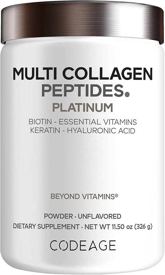 Codeage Multi Collagen For Women & Men Biotin 10000mcg Unflavored Powder