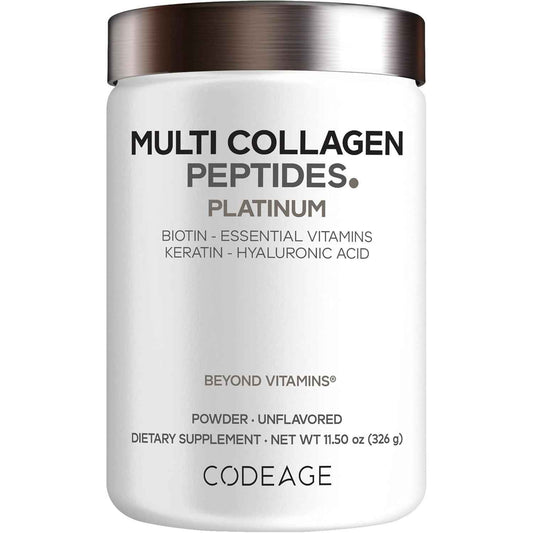 Codeage Multi Collagen For Women & Men Biotin 10000mcg Unflavored Powder