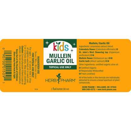 Herb Pharm Kids Mullein Garlic Ear Oil 1 oz