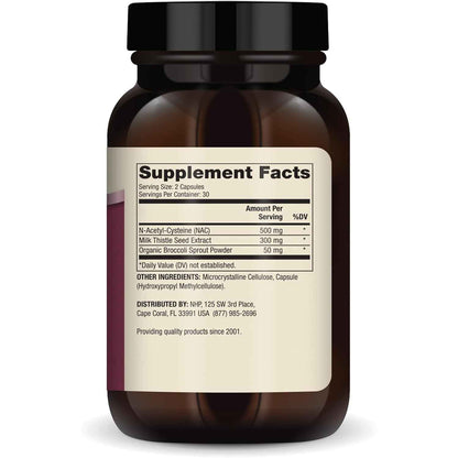 Dr. Mercola NAC with Milk Thistle Supplement Antioxidants Detox Support 500mg