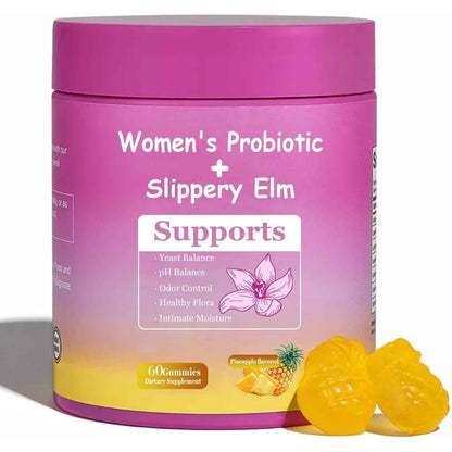 DYALE Her Juicy Feminine Probiotic Gummies Pineapple 60 Count