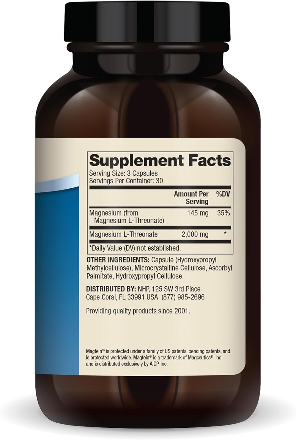 Dr. Mercola Magnesium L-Threonate Supplement Magtein 2000 mg 90 Capsules