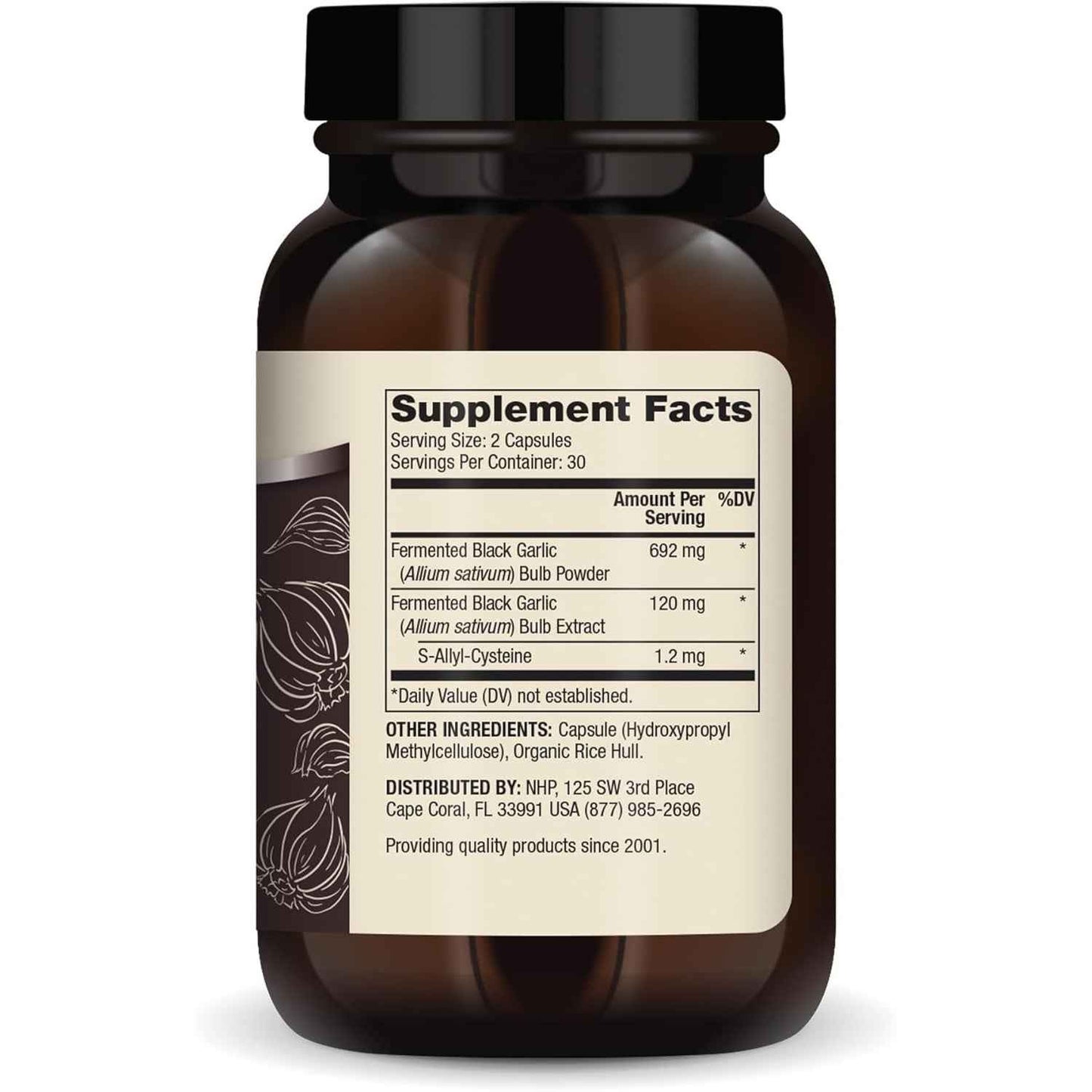 Dr. Mercola Fermented Black Garlic Antioxidant Supplement 60 Capsules