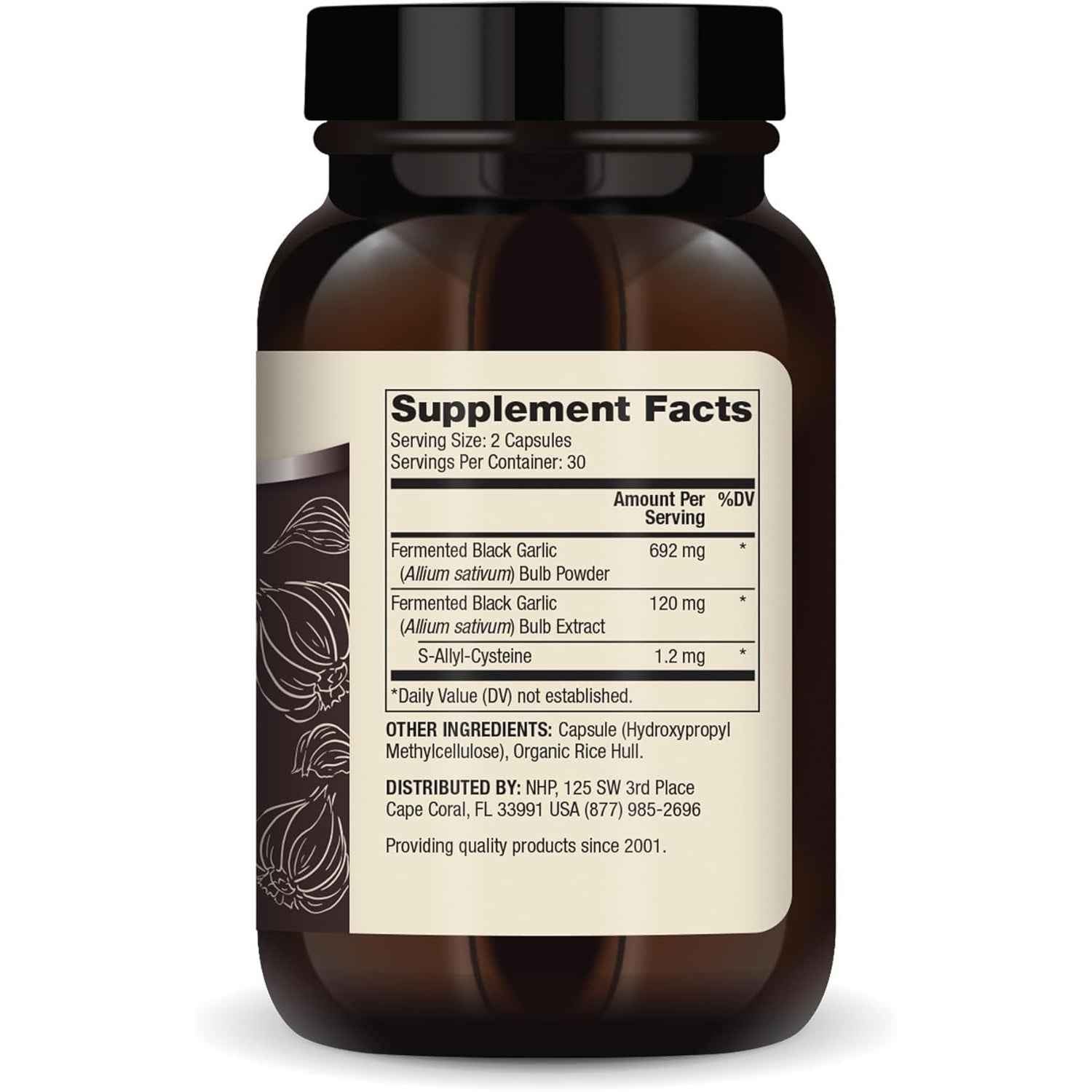Dr. Mercola Fermented Black Garlic Antioxidant Supplement 60 Capsules